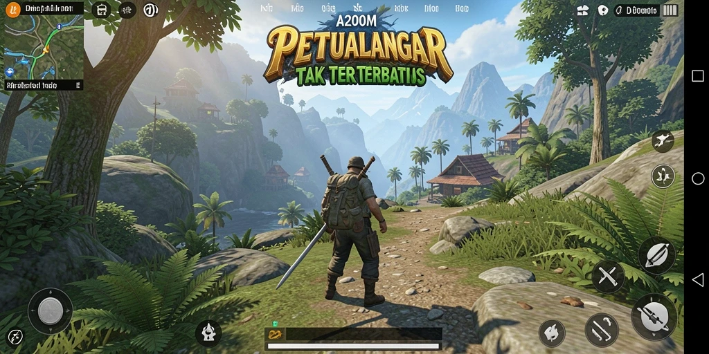 Screenshot A200M menampilkan gameplay Open World yang mengagumkan.