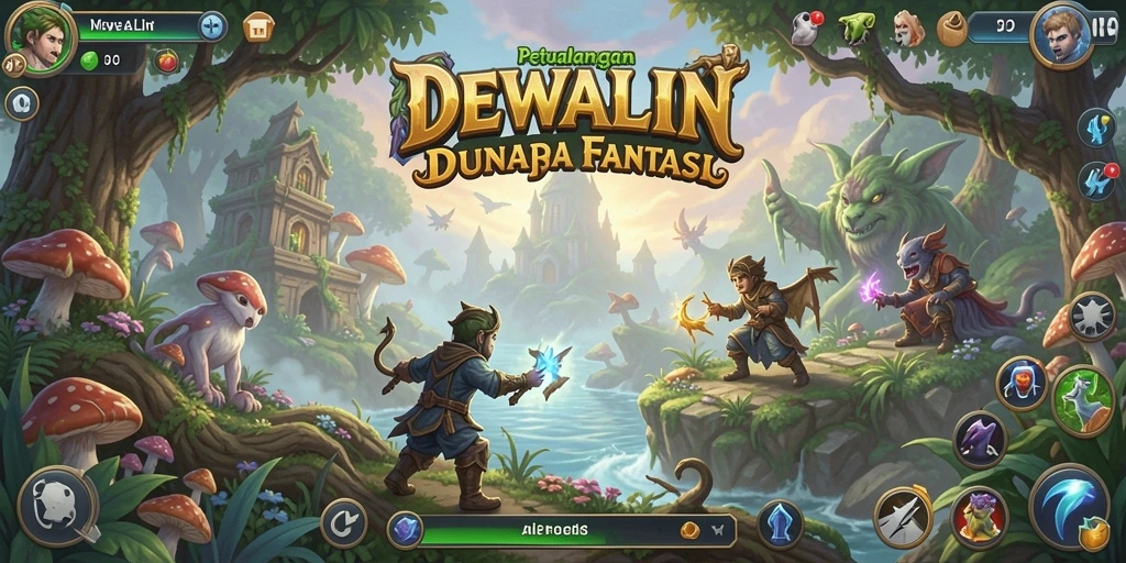 Tampilan gameplay menegangkan dalam DEWALIN dengan petualangan menakjubkan.