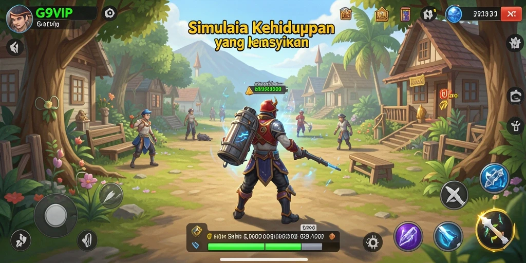 Tampilan gameplay G9VIP yang penuh warna dan interaktif.
