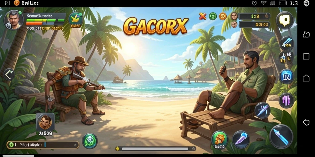 Screenshot menunjukkan aksi seru dalam gameplay GACORX.