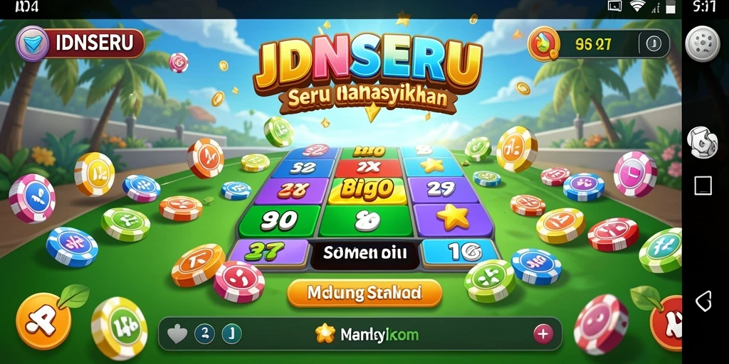 Tampilan menarik dan gameplay seru di IDNSERU Bingo.