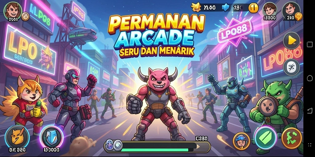 Tangkapan layar gameplay LPO88 menunjukkan aksi seru permainan Arcade.