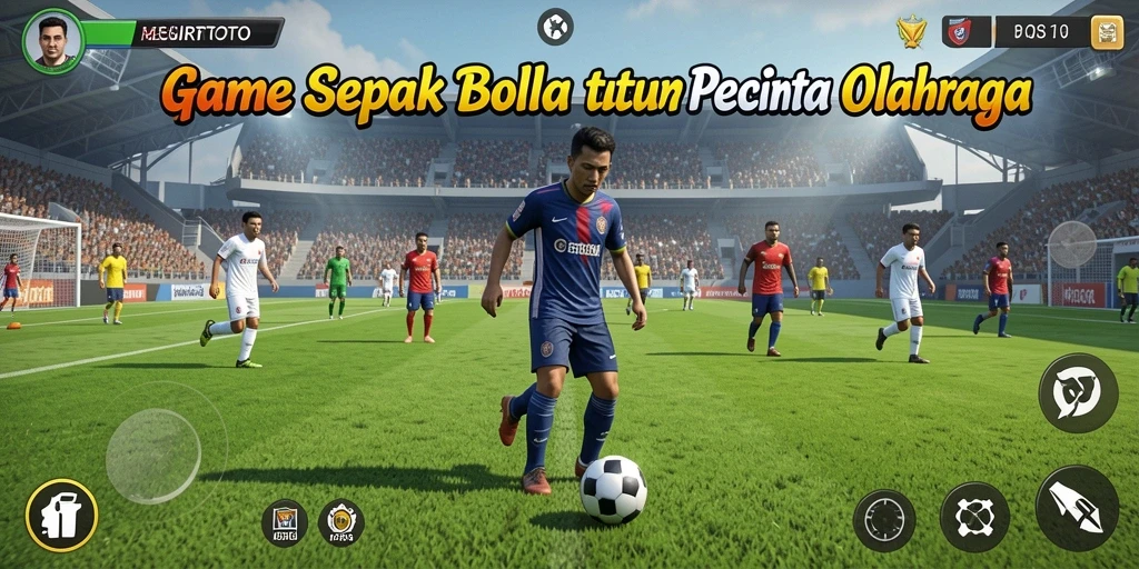 Screenshot gameplay <strong>MESIRTOTO</strong> yang menampilkan aksi sepak bola yang mendebarkan.