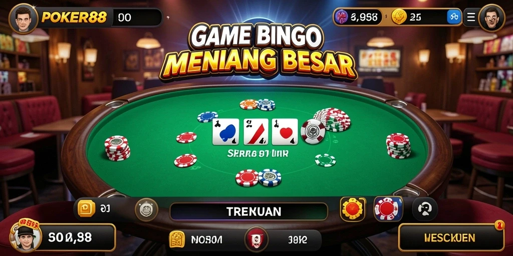 Tampilan gameplay POKER88 yang menarik dan mendebarkan.